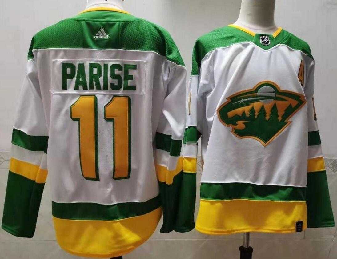 Wild 11 Zach Parise White 2020-21 Reverse Retro Adidas Jersey,We sell and wholesale Wild 11 Zach Parise White 2020-21 Reverse Retro Adidas Jersey on line form chian!